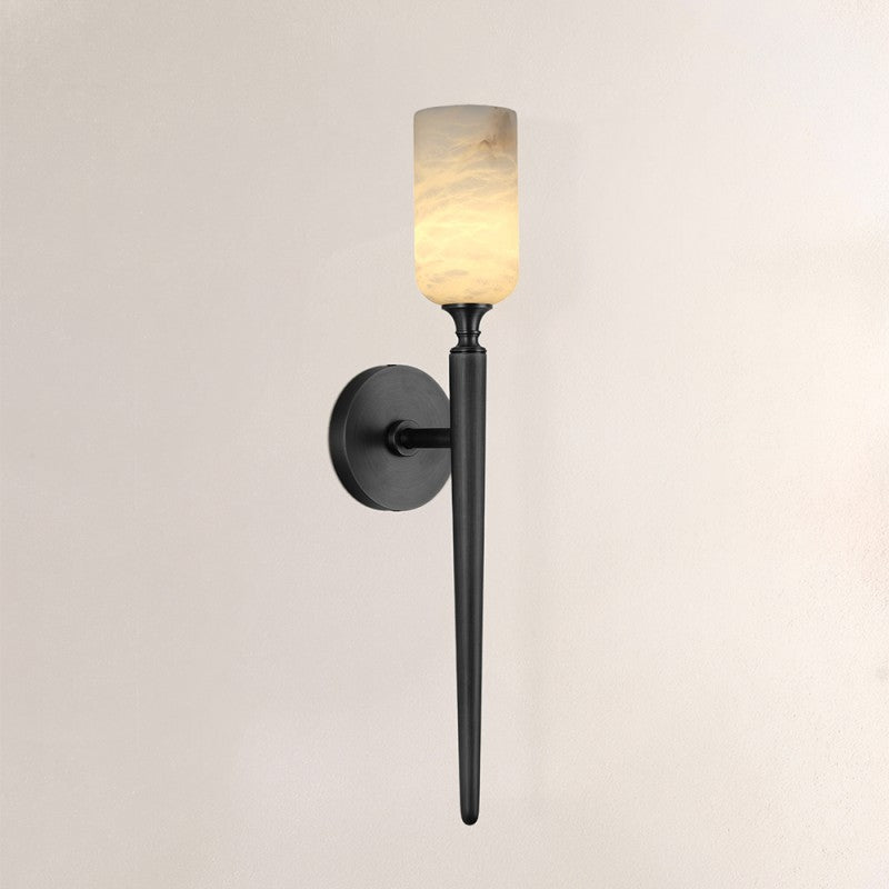 Aero Alabaster 1 Light Wall Sconce 21.6"H