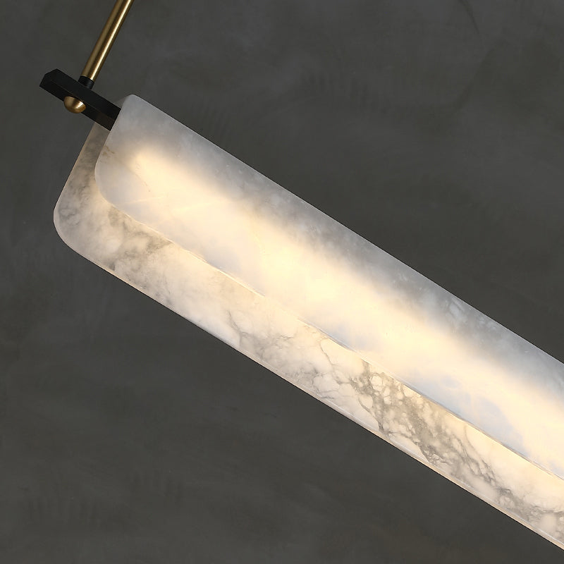 Alabaster Linear Art Pendant Light