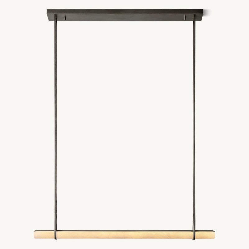 Audiobon Alabaster Single Bar Linear Chandelier 60"