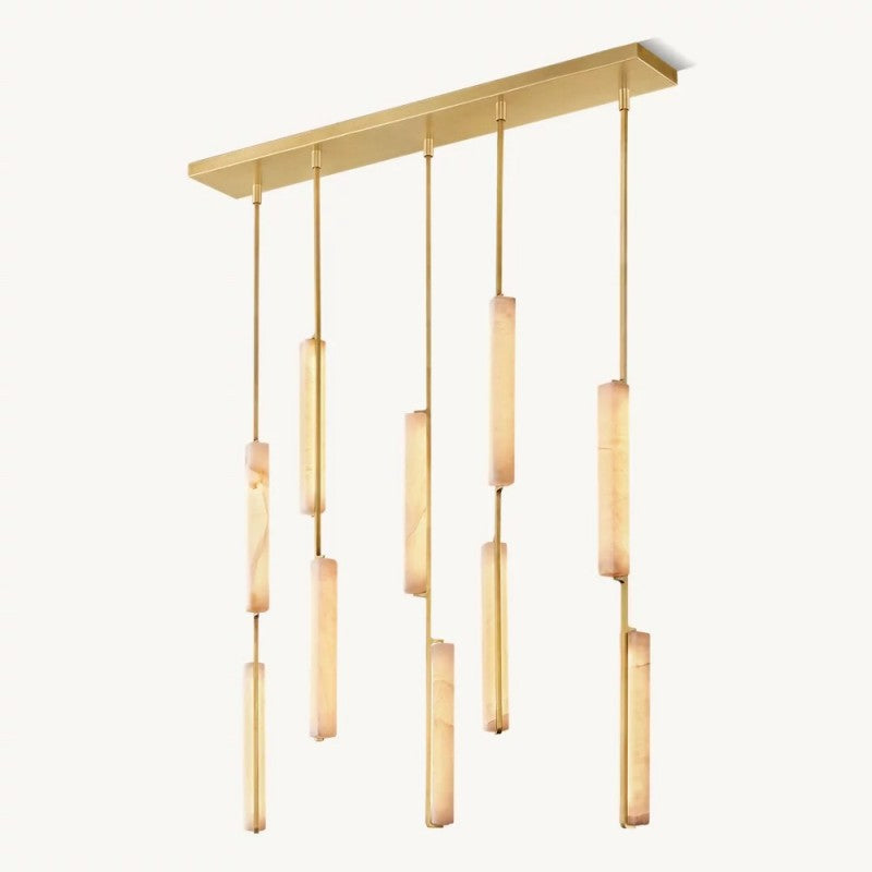 Audiobon Alabaster Linear Chandelier 54"