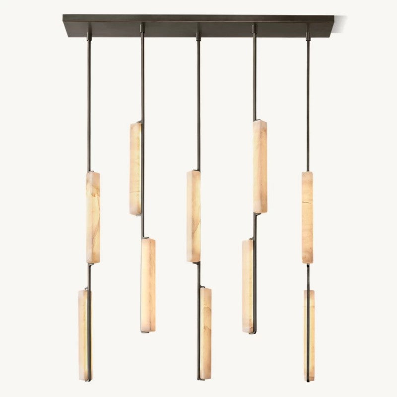 Audiobon Alabaster Linear Chandelier 54"