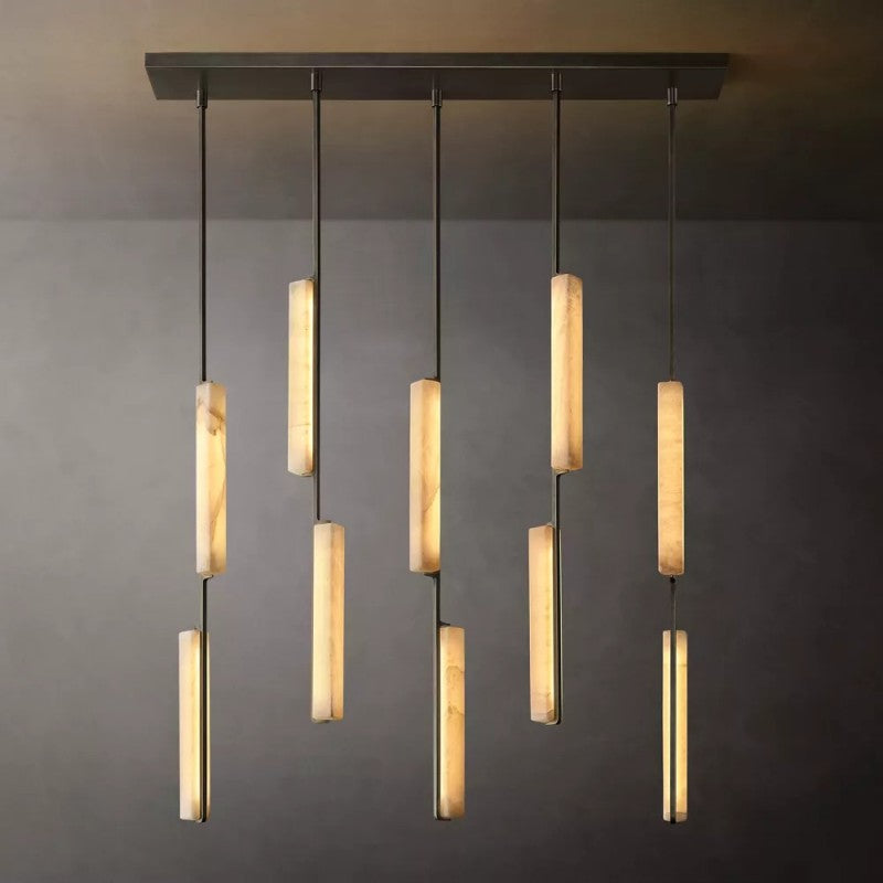 Audiobon Alabaster Linear Chandelier 54"