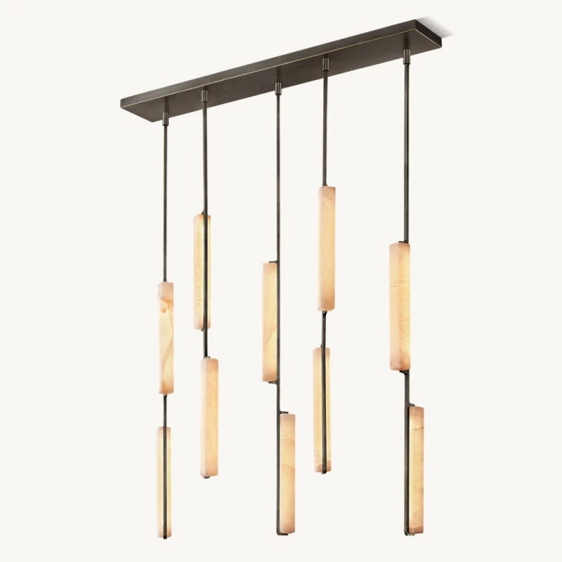 Audiobon Alabaster Linear Chandelier 54"