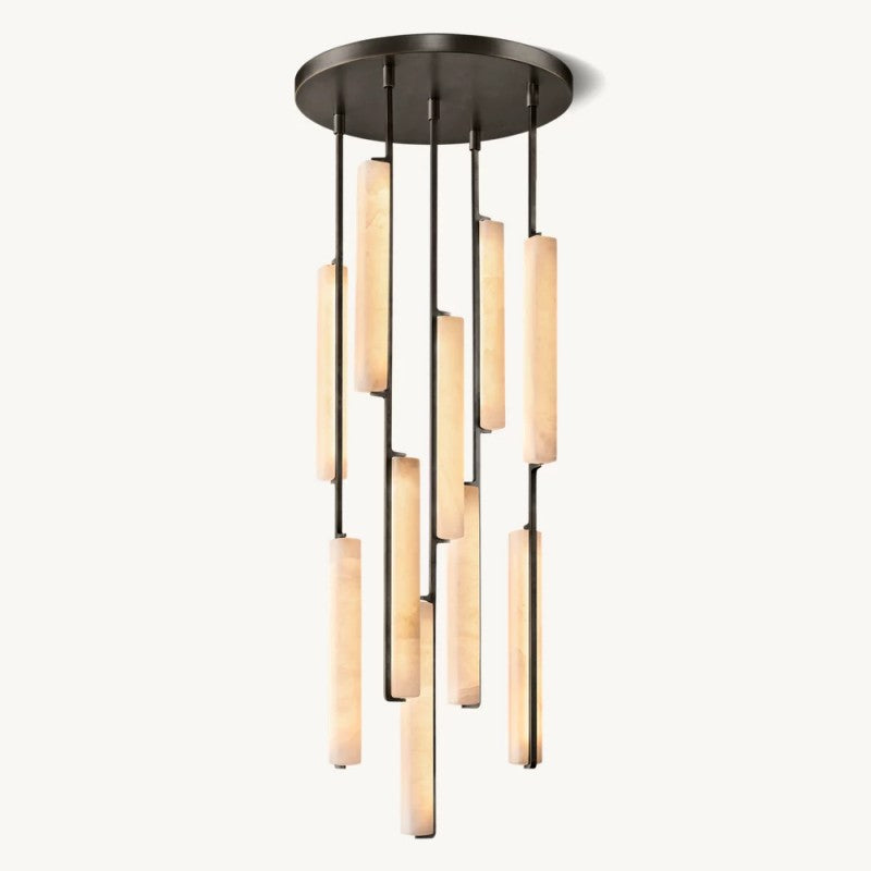 Audiobon Alabaster Round Chandelier 24"