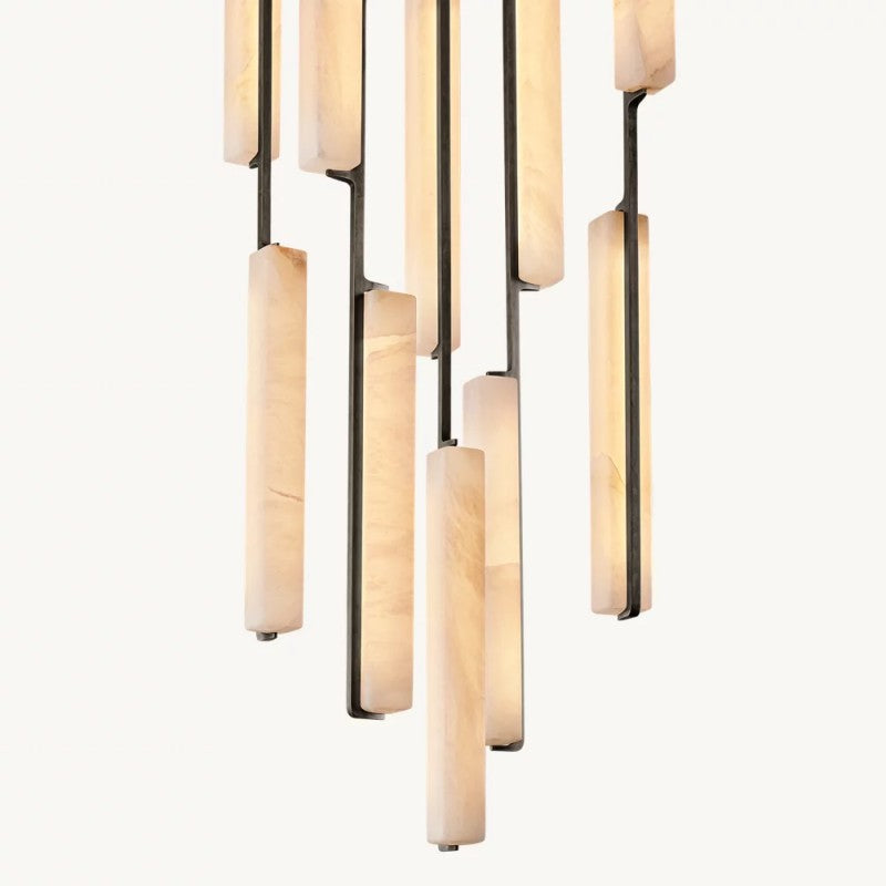 Audiobon Alabaster Round Chandelier 24"