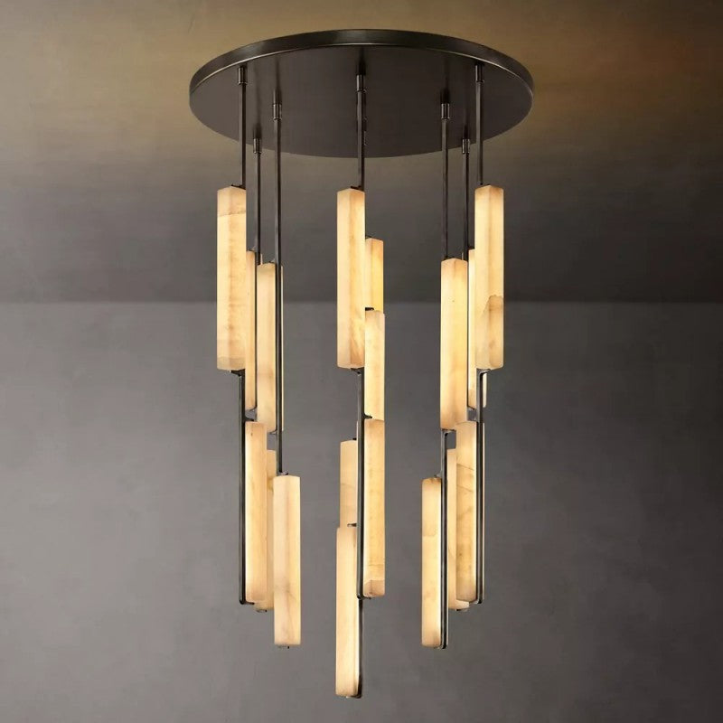Audiobon Alabaster Round Chandelier 40"