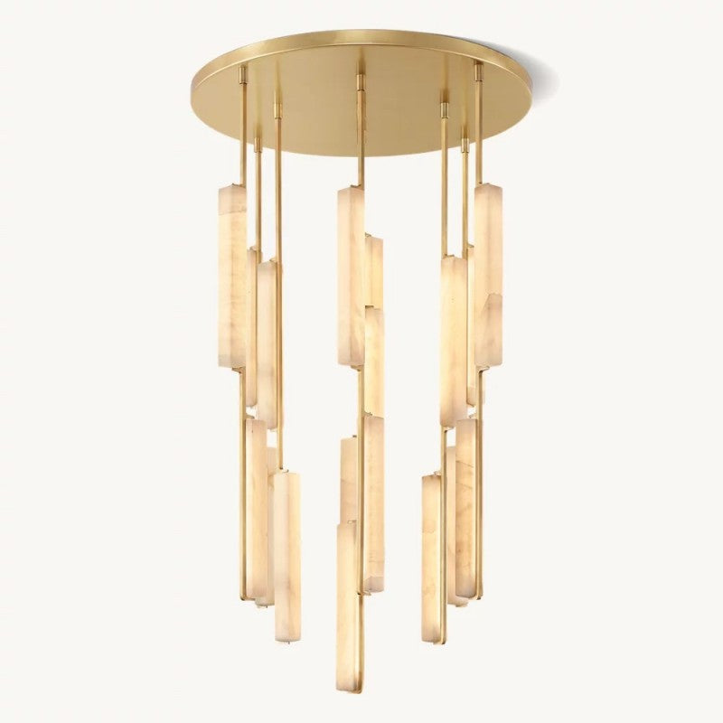 Audiobon Alabaster Round Chandelier 40"
