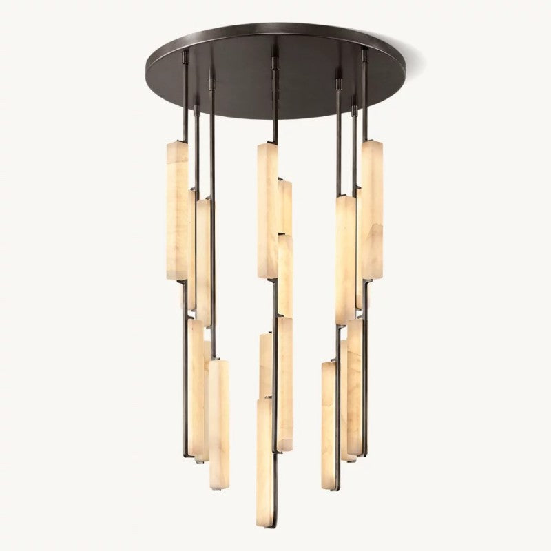 Audiobon Alabaster Round Chandelier 40"