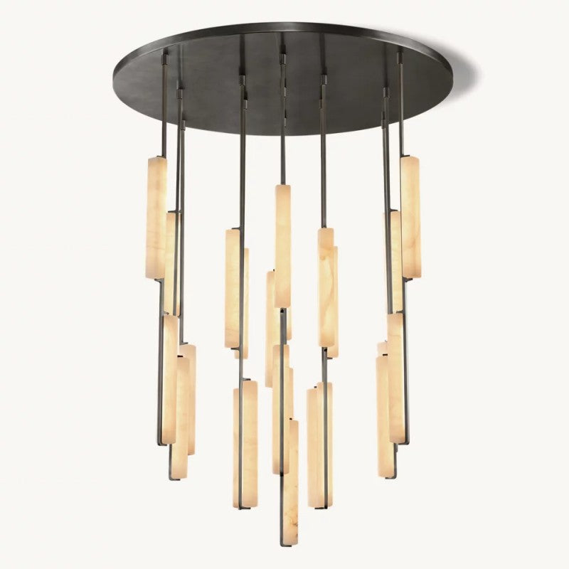 Audiobon Alabaster Round Chandelier 56"