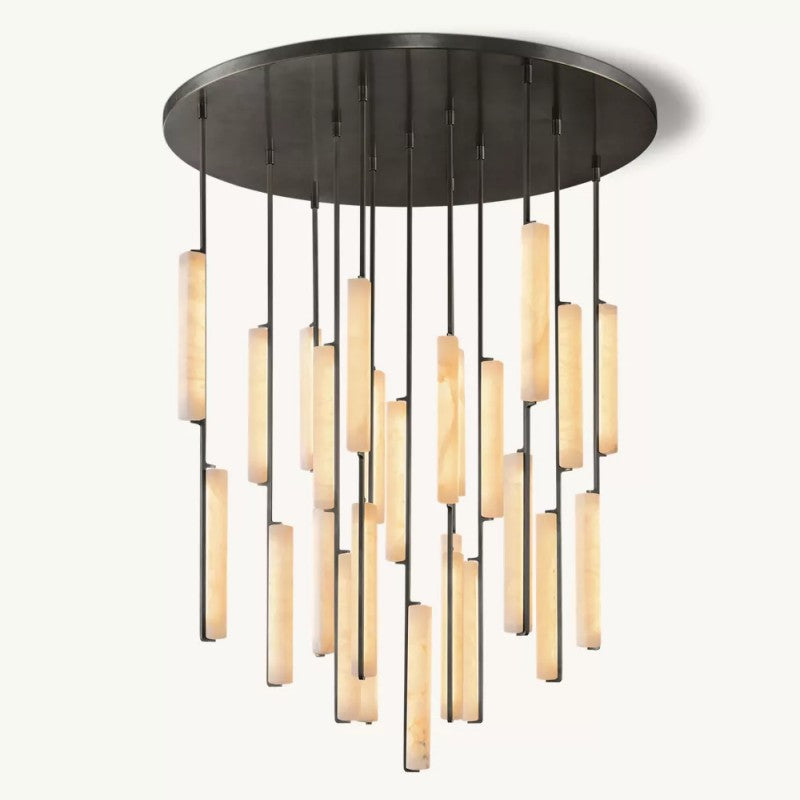 Audiobon Alabaster Round Chandelier 56"