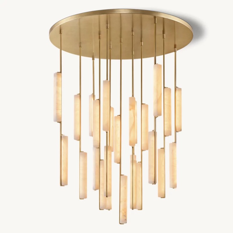 Audiobon Alabaster Round Chandelier 56"