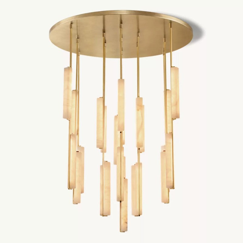 Audiobon Alabaster Round Chandelier 56"