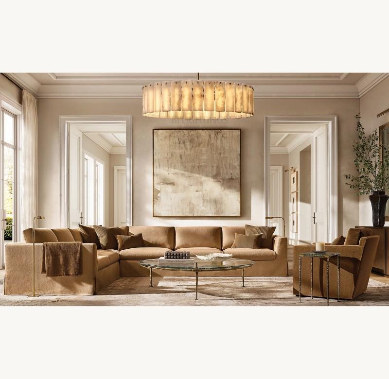 Calora Alabaster Round Chandelier 60"