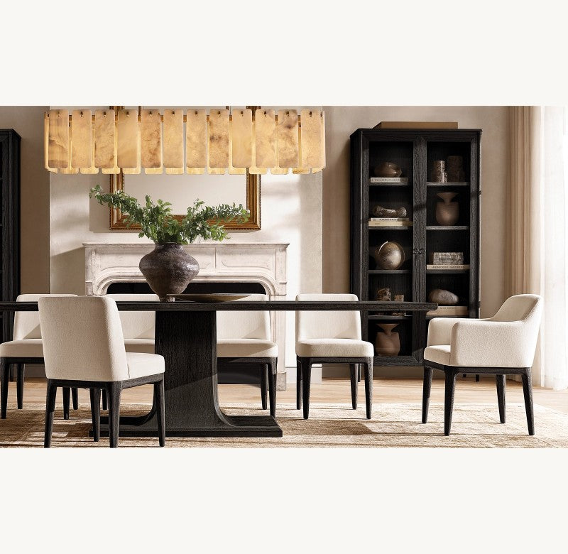 Calora Alabaster Rectangular Chandelier 60"