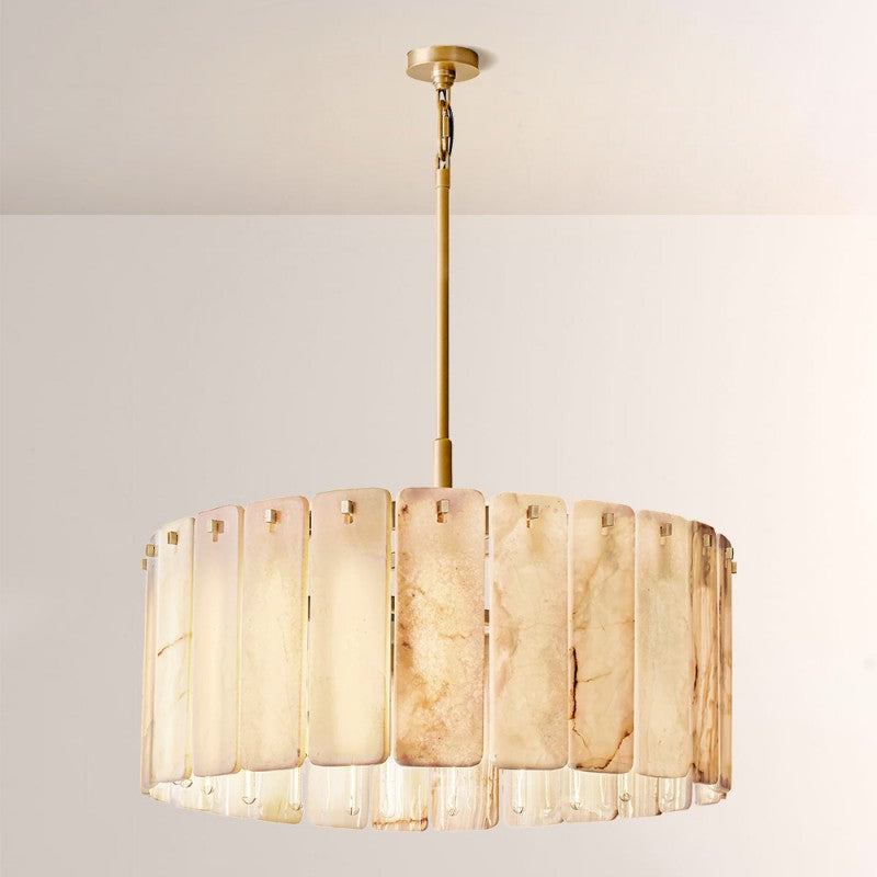 Calora Alabaster Round Chandelier 36"