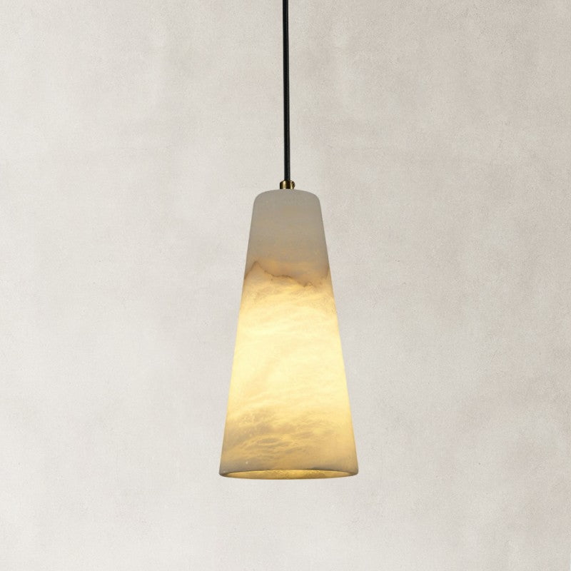 Camuse Conical Alabaster Pendant 10''H