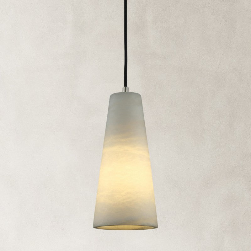 Camuse Conical Alabaster Pendant 10''H