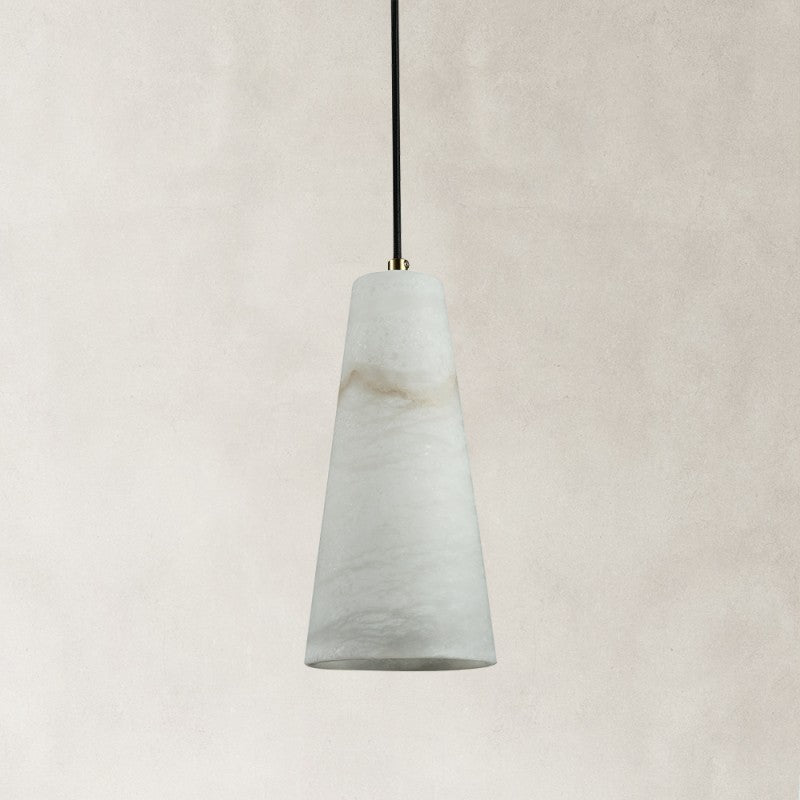 Camuse Conical Alabaster Pendant 10''H