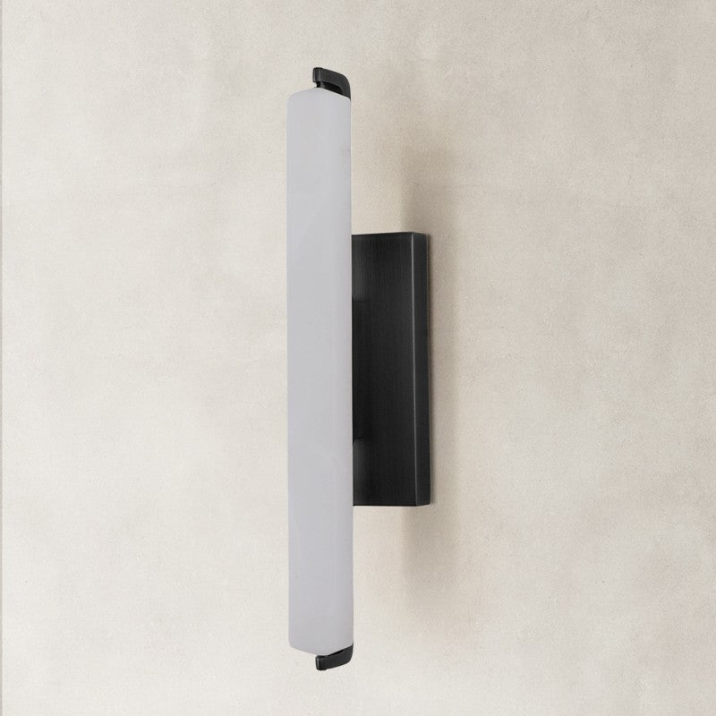 Clear Glow Alabaster Single Wall Sconce 19"H