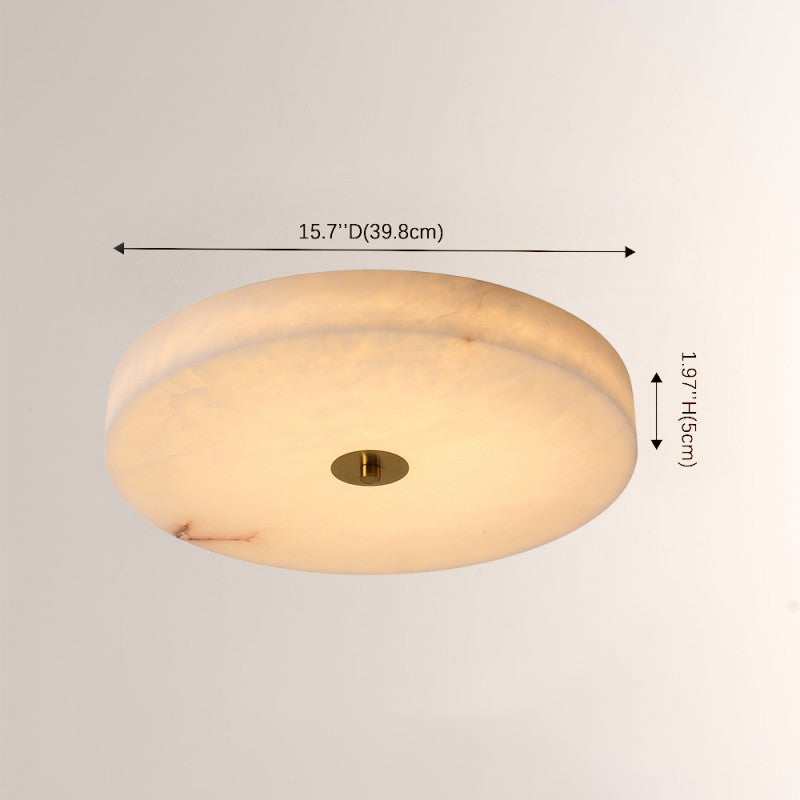 Modern Cora Alabaster Ceiling Light 15.7"D