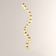 Modern Dave Alabaster High Ceiling Staircase Chandelier 20"D 24"D