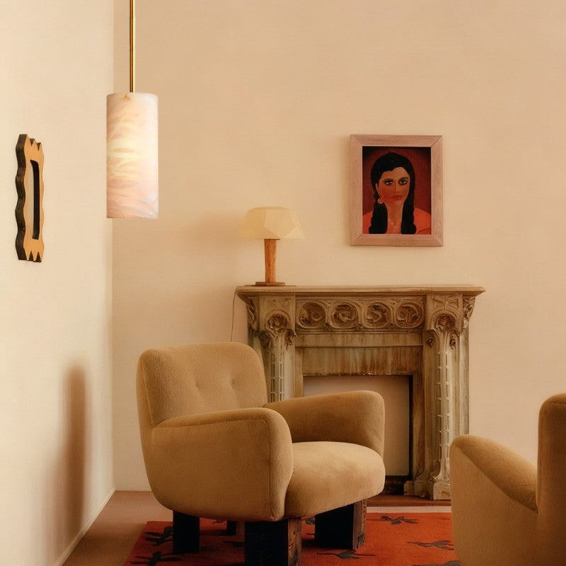 Hano Alabaster Cylinder Pendant