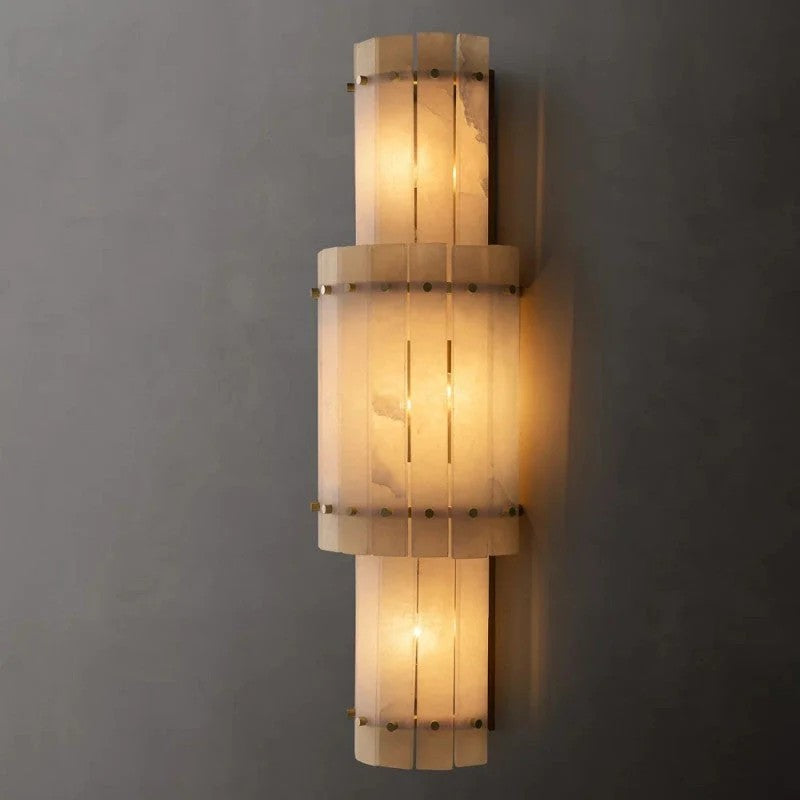 Melvin Alabaster Grand Round Sconce