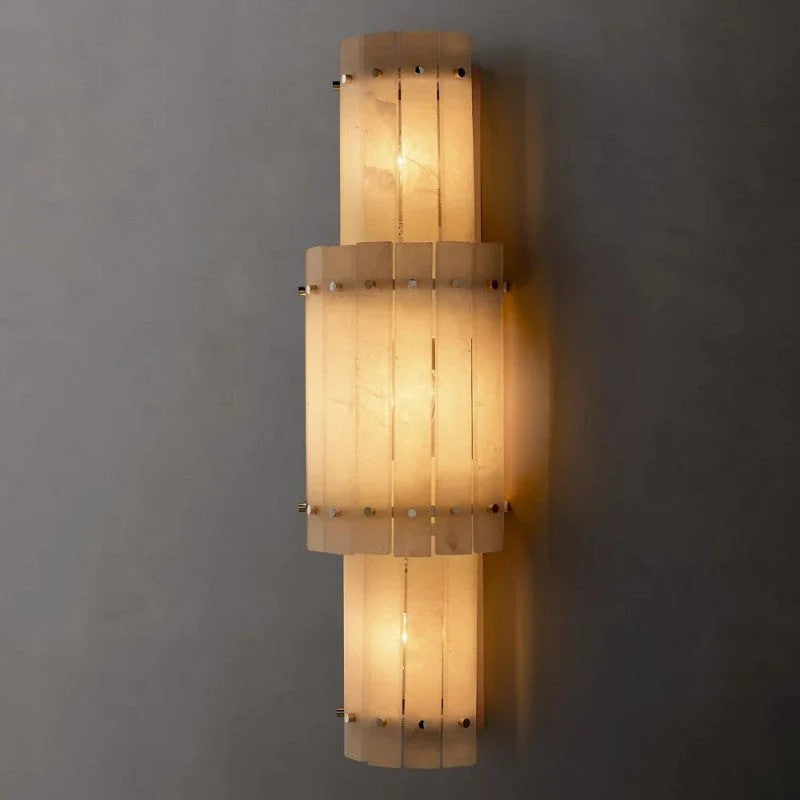 Melvin Alabaster Grand Round Sconce