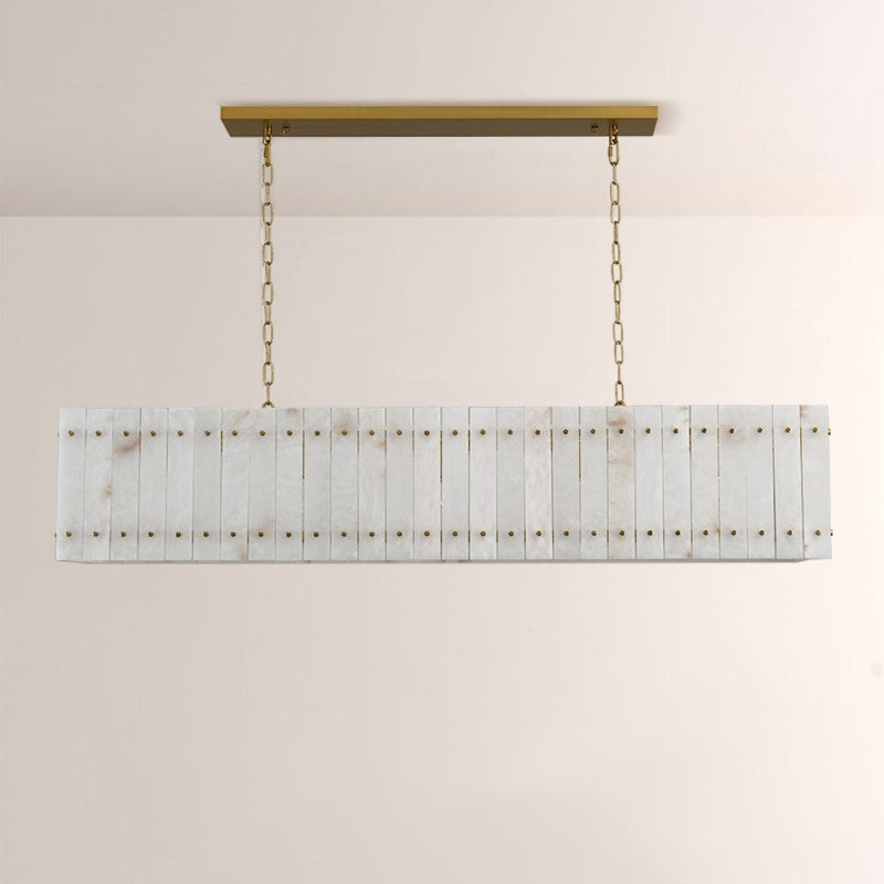 Melvin Alabaster Linear Chandelier 72"
