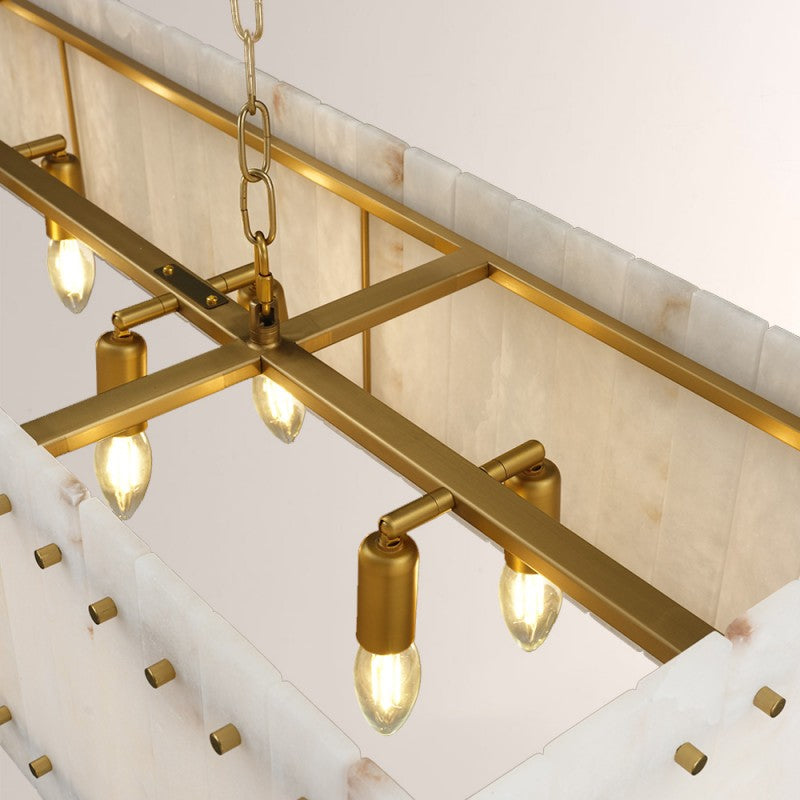 Melvin Alabaster Linear Chandelier 72"