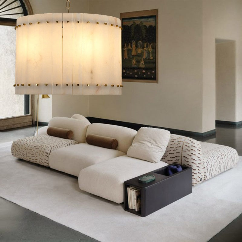 Melvin Alabaster Round Chandelier 22"