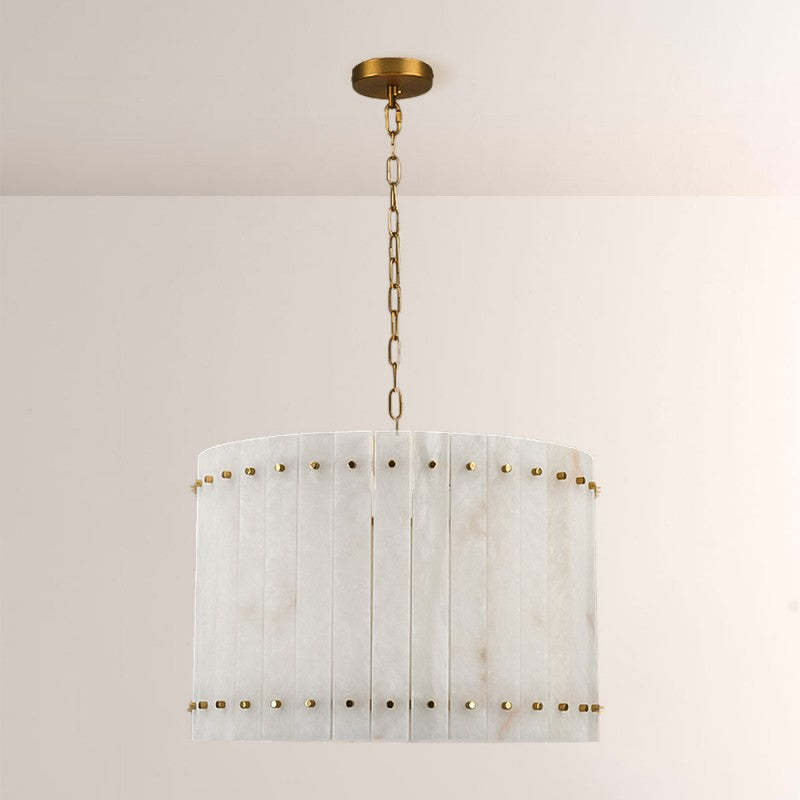 Melvin Alabaster Round Chandelier 22"