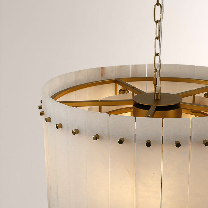 Melvin Alabaster Round Chandelier 22"