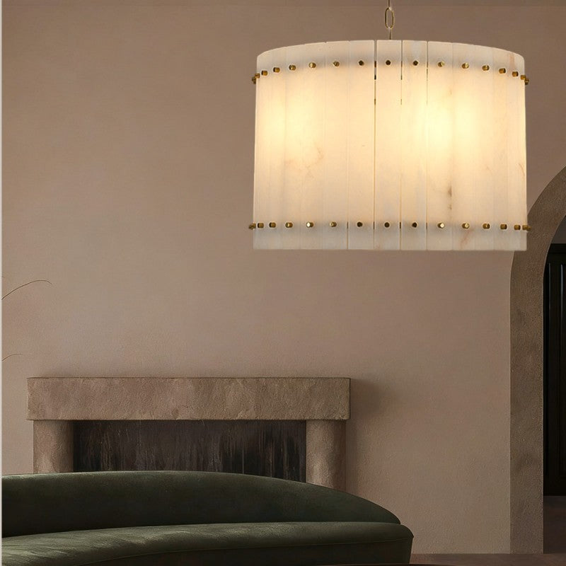 Melvin Alabaster Round Chandelier 22"