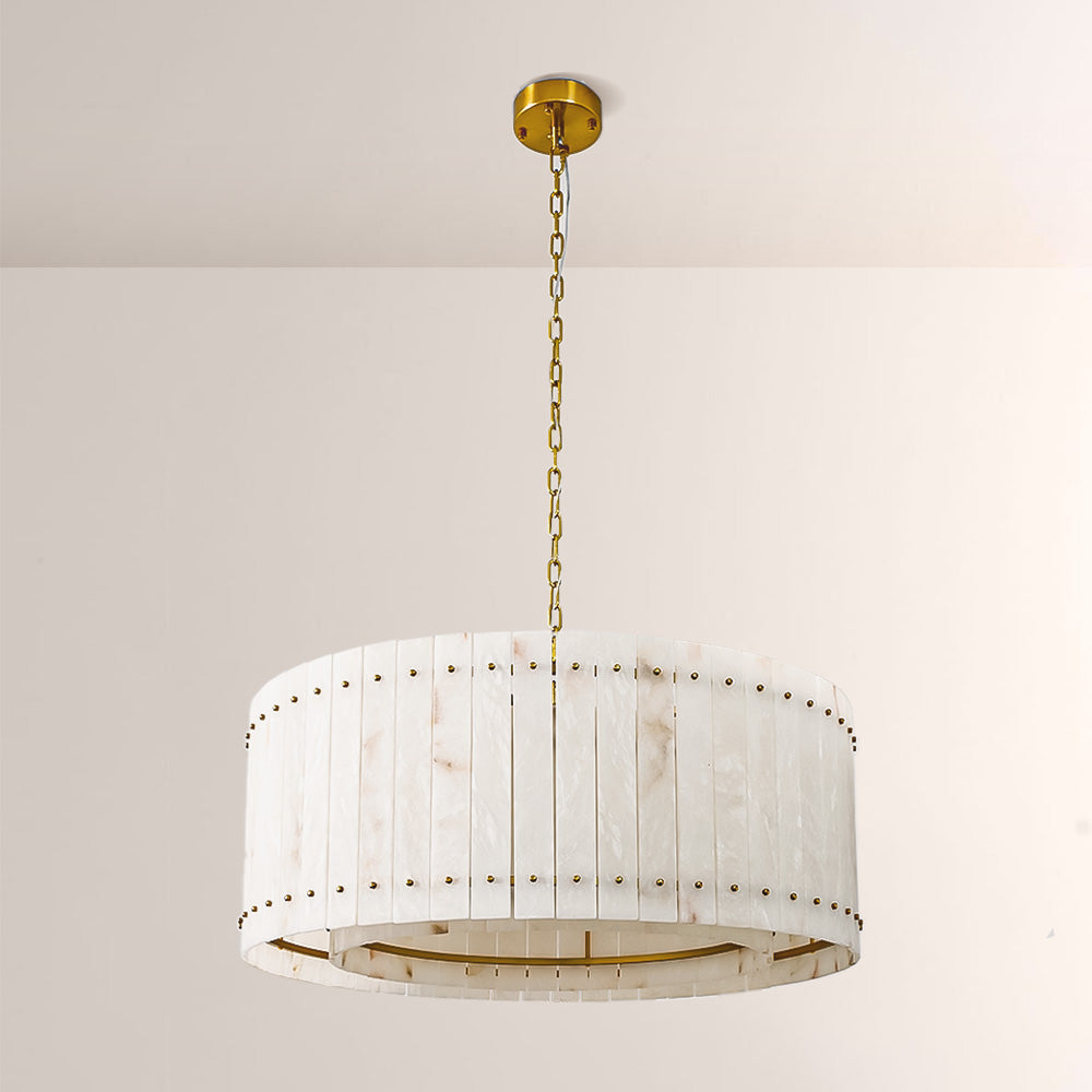 Melvin Alabaster Round Chandelier 37"