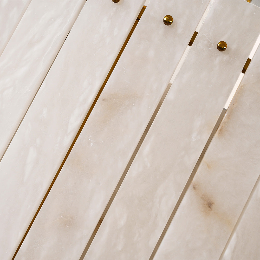 Melvin Alabaster Round Chandelier 37"