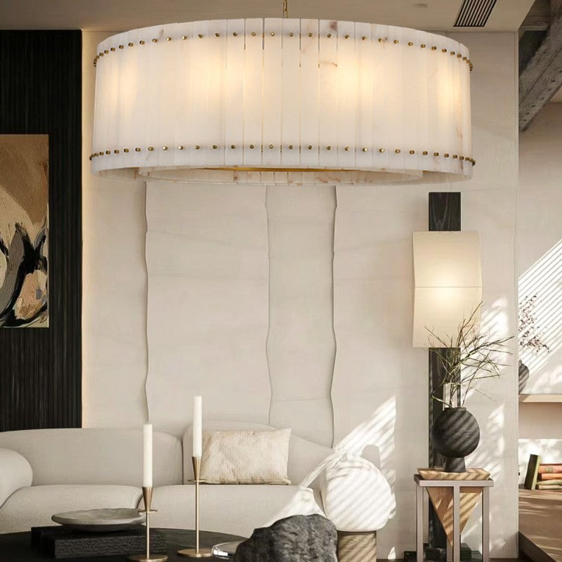Melvin Alabaster Round Chandelier 48"