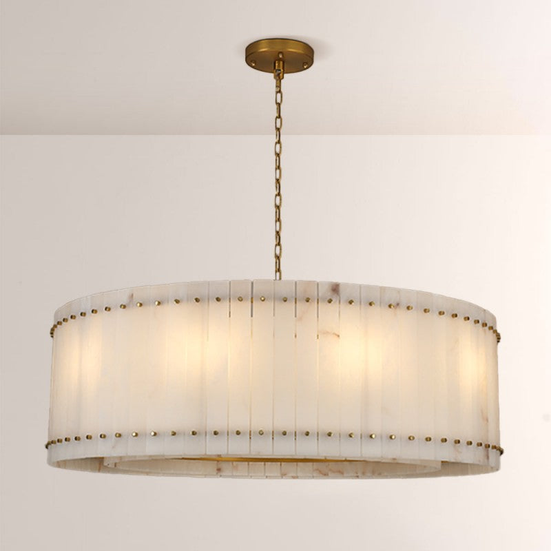 Melvin Alabaster Round Chandelier 48"