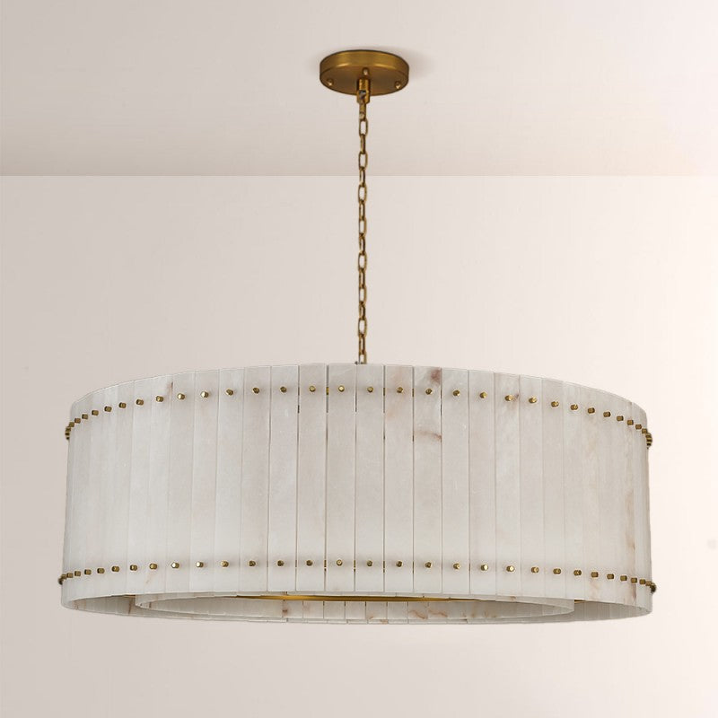 Melvin Alabaster Round Chandelier 48"