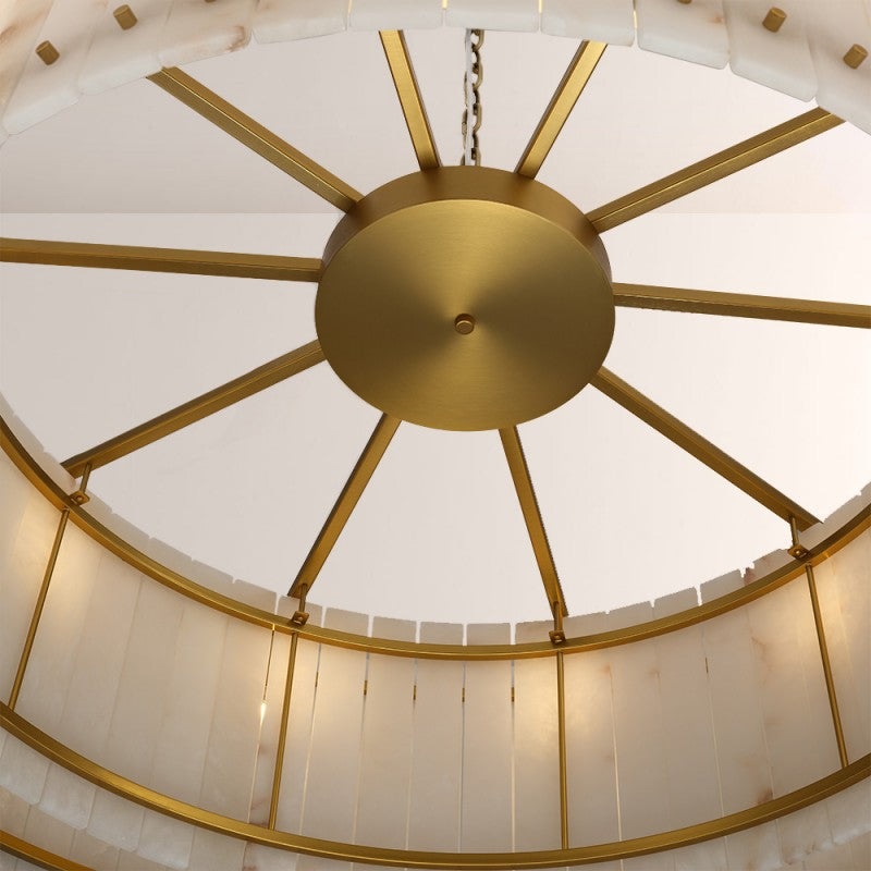 Melvin Alabaster Round Chandelier 48"