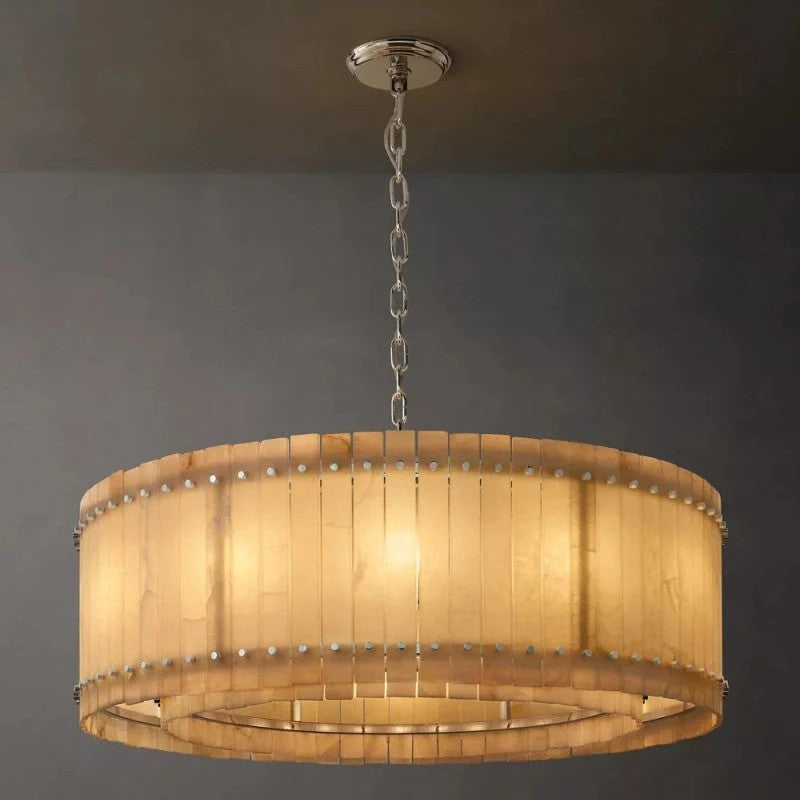 Melvin Alabaster Round Chandelier 48"