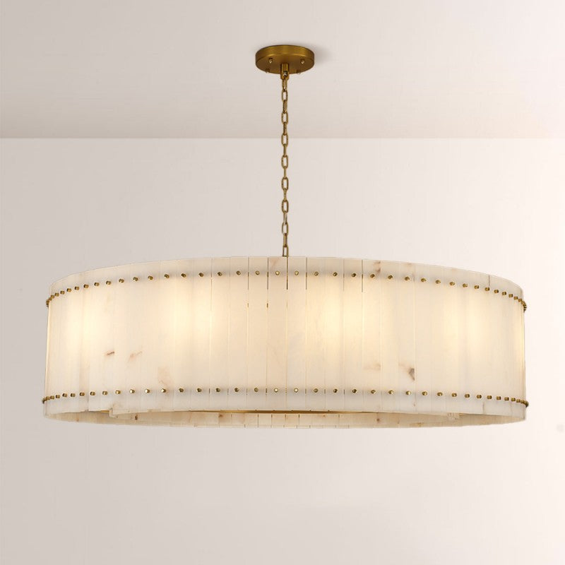 Melvin Alabaster Round Chandelier 60"