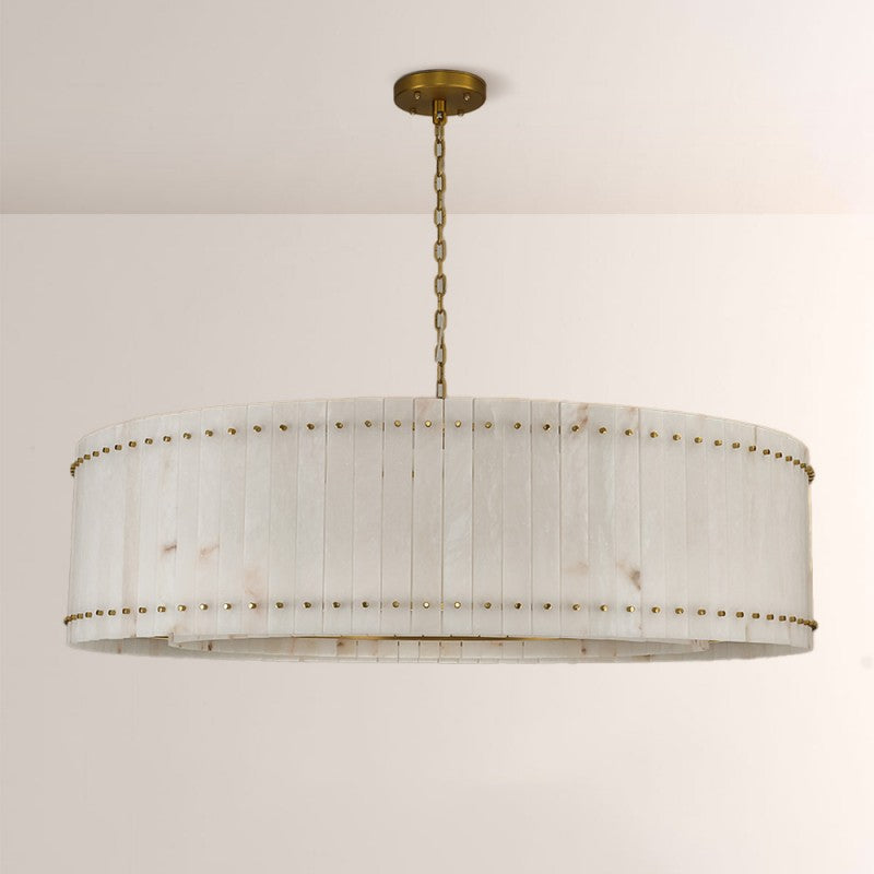 Melvin Alabaster Round Chandelier 60"