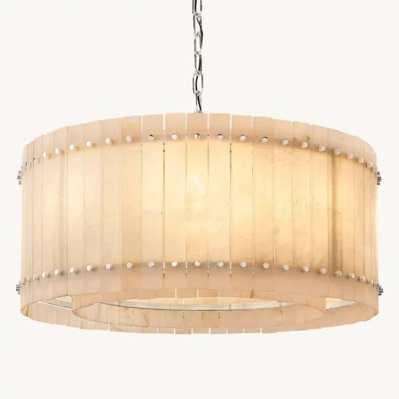 Melvin Alabaster Round Chandelier 37"