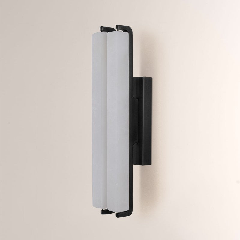 Modern Clara Glow Alabaster Double Wall Sconce 19"H