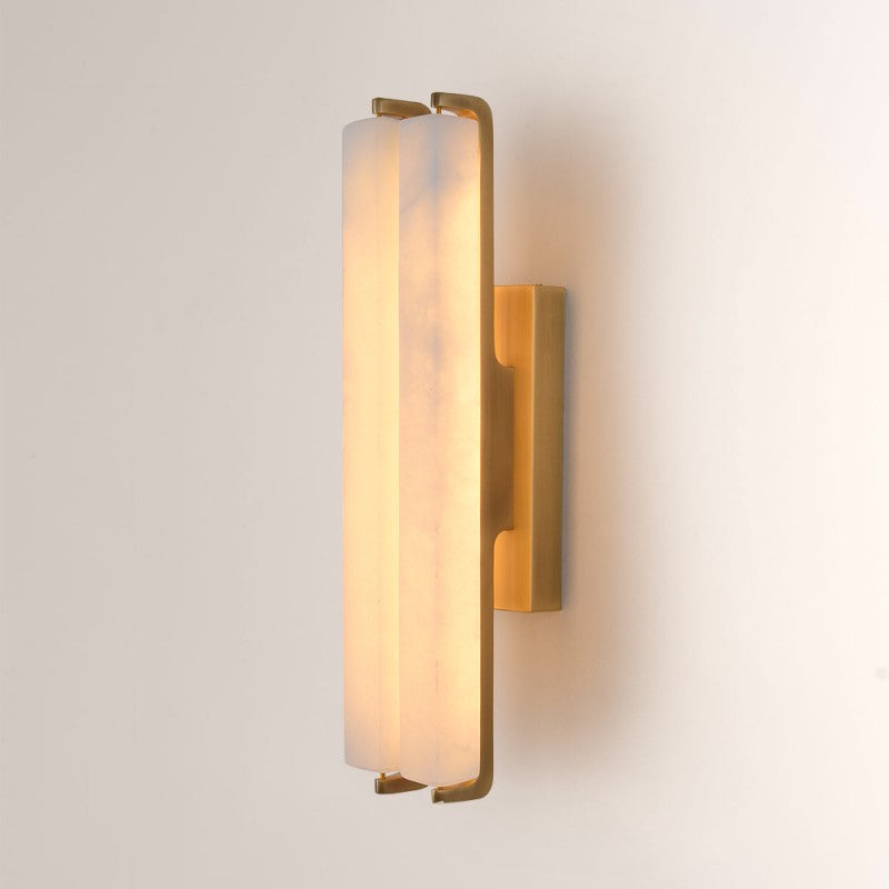 Modern Clara Glow Alabaster Double Wall Sconce 19"H