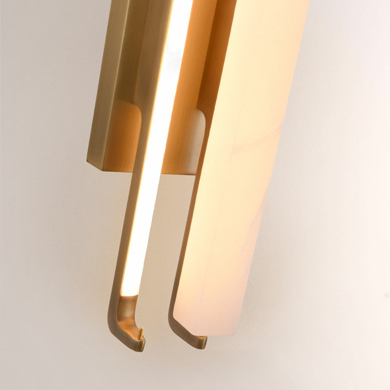 Modern Clara Glow Alabaster Double Wall Sconce 19"H