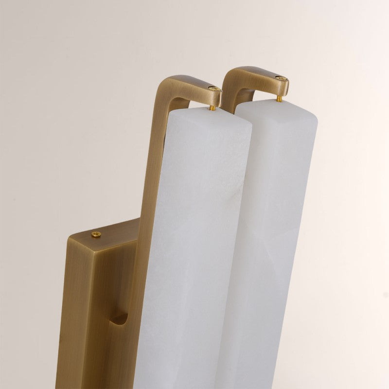 Modern Clara Glow Alabaster Double Wall Sconce 19"H
