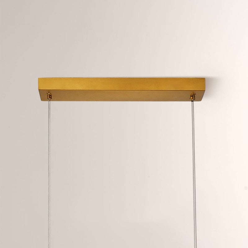 Modern Nocturne Alabaster Rectangular Chandelier 48"