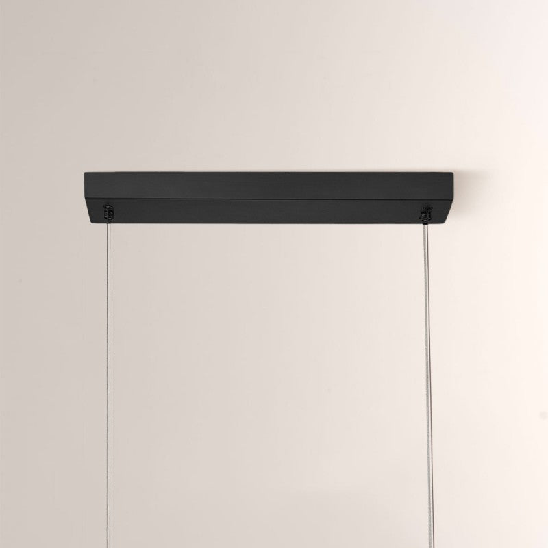 Modern Nocturne Alabaster Rectangular Chandelier 48"